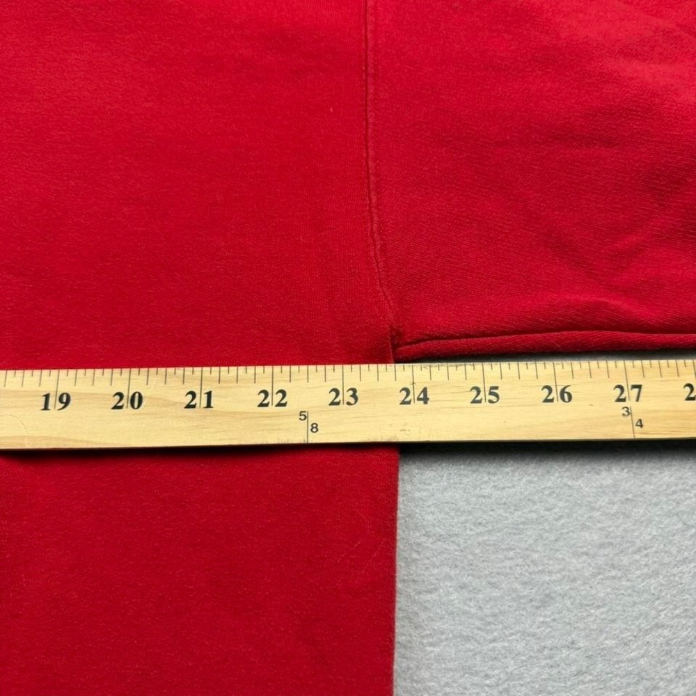 Vintage Fruit of the Loom Crewneck XL Red Blank Y2K Streetwear Essential - Picture 4 of 6